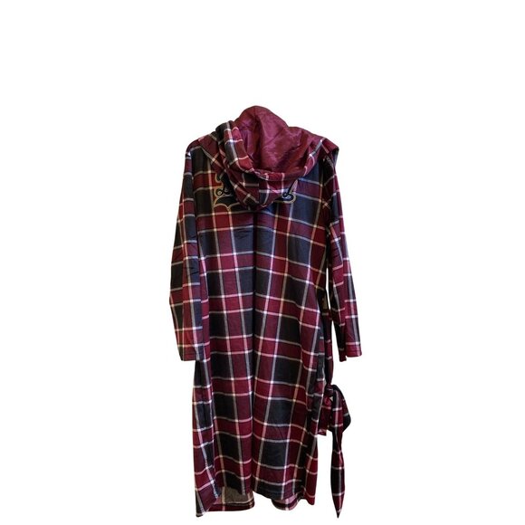 Doggy Style By Snoop Dogg Plaid Hooded Robe With Belt & Pockets S - Picture 7 of 7